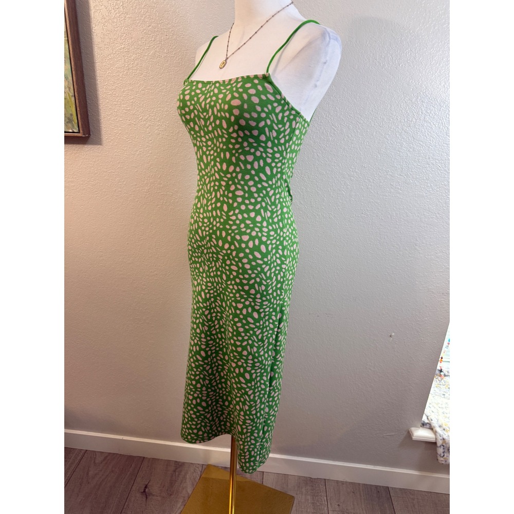 Geen abstract midi dress‎ stretchy bodycon Zara M - Picture 2 of 7